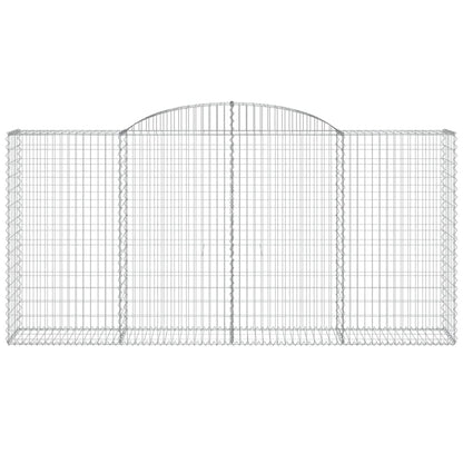 vidaXL Arched Gabion Baskets 11 pcs 300x50x140/160 cm Galvanised Iron