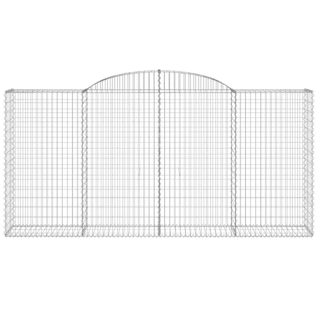 vidaXL Arched Gabion Baskets 13 pcs 300x50x140/160 cm Galvanised Iron