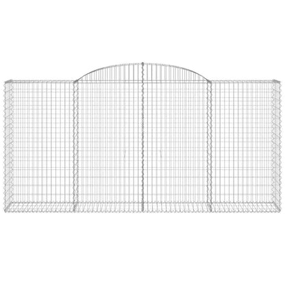 vidaXL Arched Gabion Baskets 13 pcs 300x50x140/160 cm Galvanised Iron