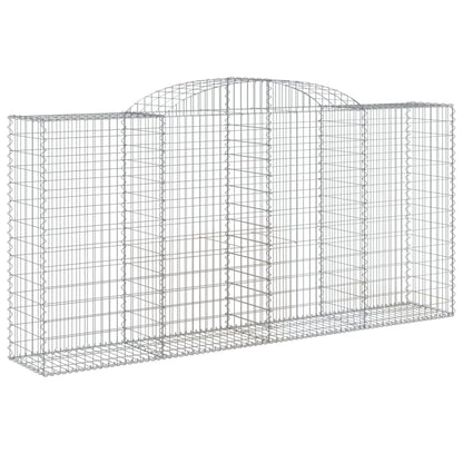 vidaXL Arched Gabion Baskets 15 pcs 300x50x140/160 cm Galvanised Iron