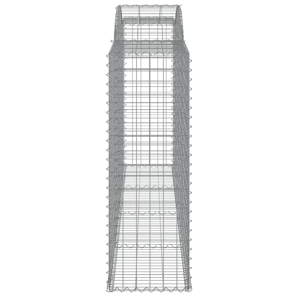 vidaXL Arched Gabion Baskets 15 pcs 300x50x140/160 cm Galvanised Iron