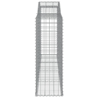 vidaXL Arched Gabion Baskets 15 pcs 300x50x140/160 cm Galvanised Iron