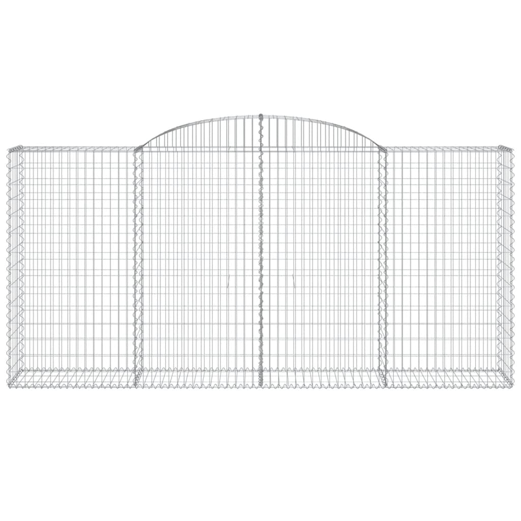 vidaXL Arched Gabion Baskets 25 pcs 300x50x140/160 cm Galvanised Iron