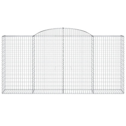 vidaXL Arched Gabion Baskets 25 pcs 300x50x140/160 cm Galvanised Iron