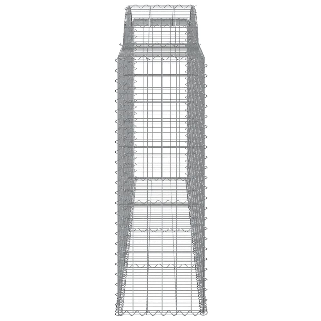vidaXL Arched Gabion Baskets 25 pcs 300x50x140/160 cm Galvanised Iron