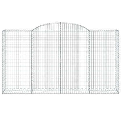 vidaXL Arched Gabion Baskets 5 pcs 300x50x160/180 cm Galvanised Iron