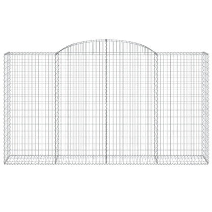 vidaXL Arched Gabion Baskets 9 pcs 300x50x160/180 cm Galvanised Iron