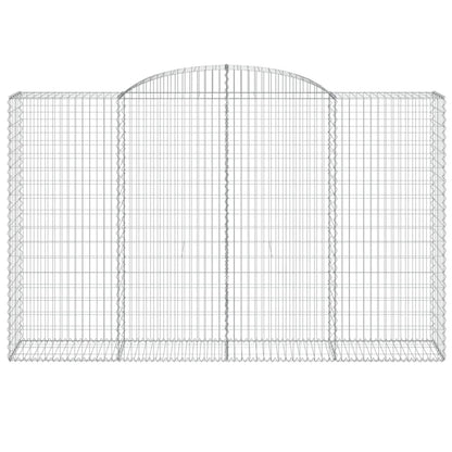 vidaXL Arched Gabion Baskets 3 pcs 300x50x180/200 cm Galvanised Iron
