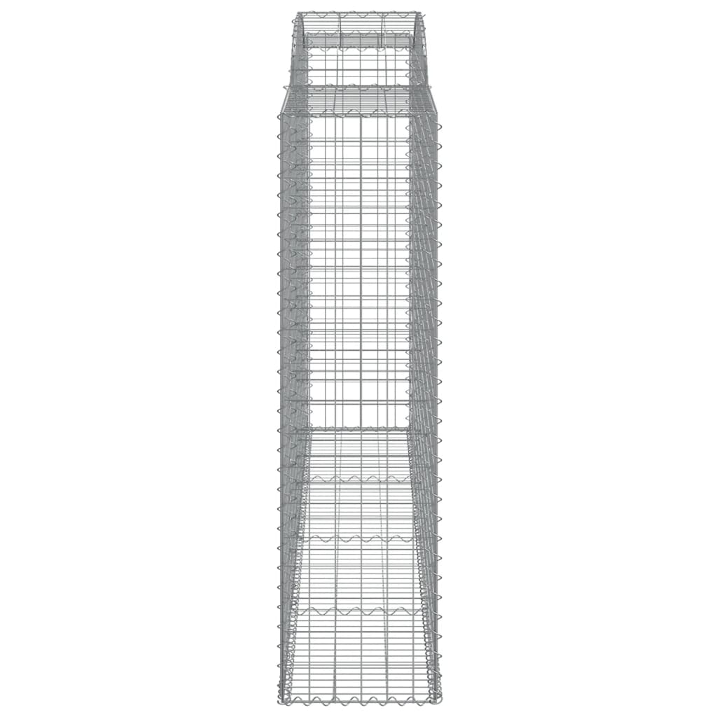vidaXL Arched Gabion Baskets 3 pcs 300x50x180/200 cm Galvanised Iron