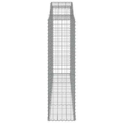 vidaXL Arched Gabion Baskets 3 pcs 300x50x180/200 cm Galvanised Iron