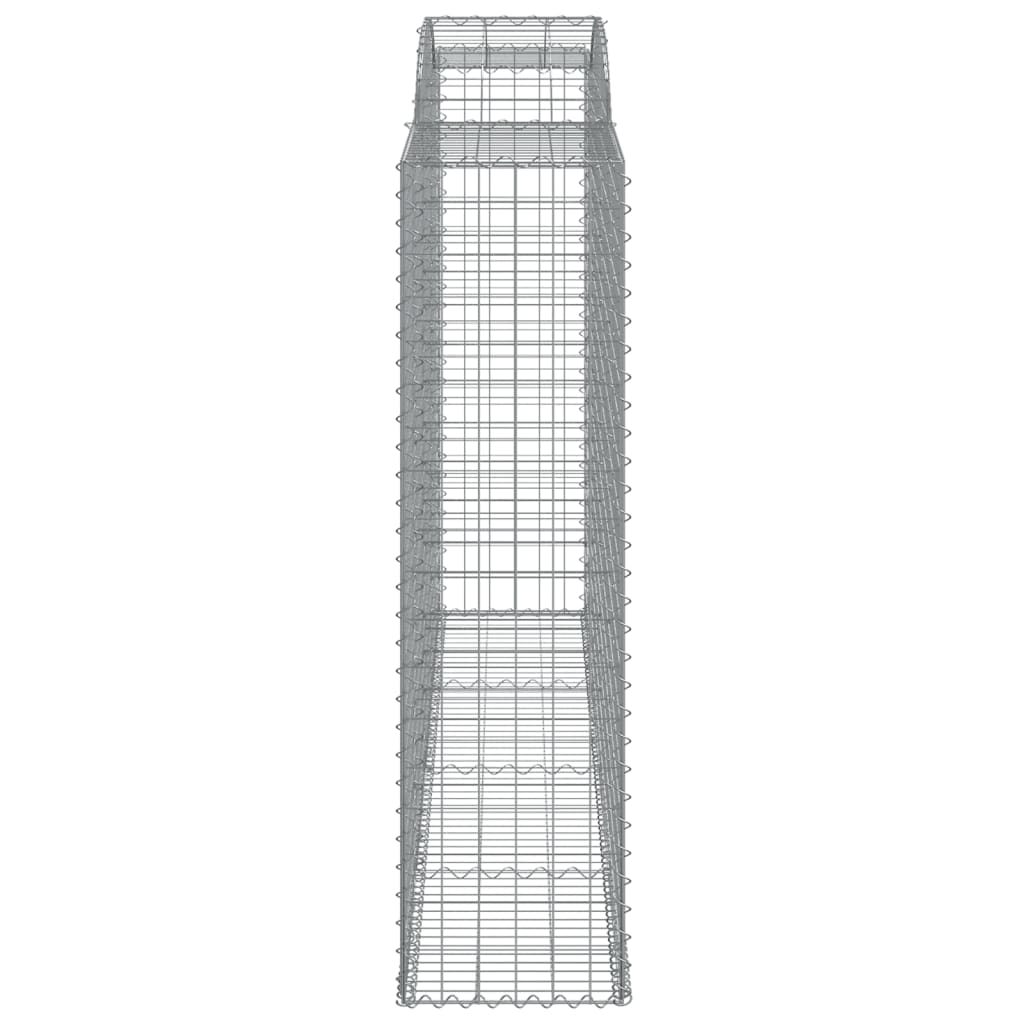 vidaXL Arched Gabion Baskets 4 pcs 300x50x180/200 cm Galvanised Iron