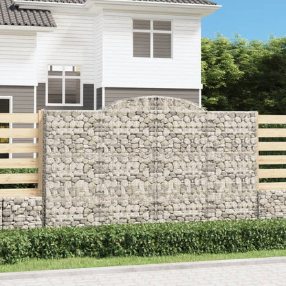 vidaXL Arched Gabion Baskets 5 pcs 300x50x180/200 cm Galvanised Iron