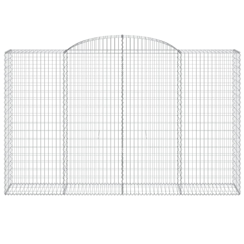 vidaXL Arched Gabion Baskets 8 pcs 300x50x180/200 cm Galvanised Iron