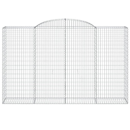 vidaXL Arched Gabion Baskets 8 pcs 300x50x180/200 cm Galvanised Iron