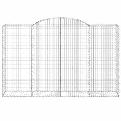 vidaXL Arched Gabion Baskets 11 pcs 300x50x180/200 cm Galvanised Iron
