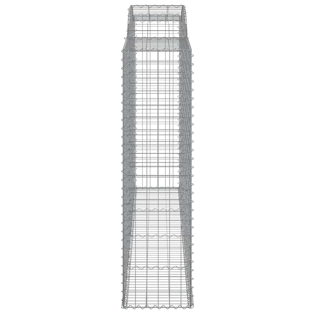vidaXL Arched Gabion Baskets 11 pcs 300x50x180/200 cm Galvanised Iron