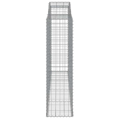 vidaXL Arched Gabion Baskets 11 pcs 300x50x180/200 cm Galvanised Iron
