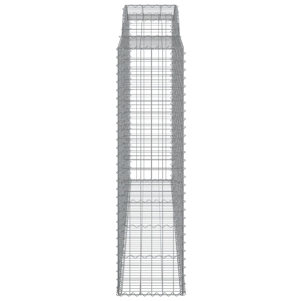 vidaXL Arched Gabion Baskets 13 pcs 300x50x180/200 cm Galvanised Iron
