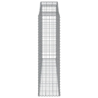 vidaXL Arched Gabion Baskets 13 pcs 300x50x180/200 cm Galvanised Iron