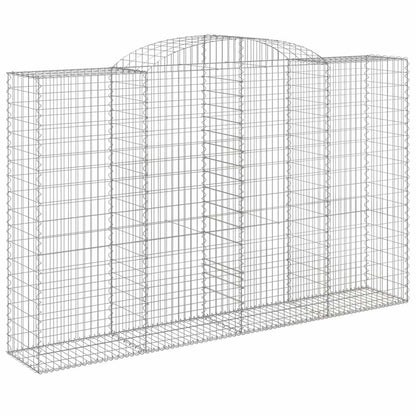 vidaXL Arched Gabion Baskets 15 pcs 300x50x180/200 cm Galvanised Iron