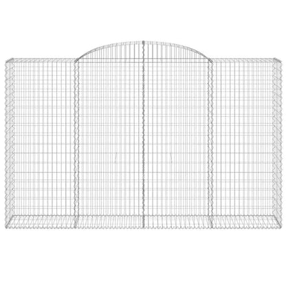 vidaXL Arched Gabion Baskets 15 pcs 300x50x180/200 cm Galvanised Iron