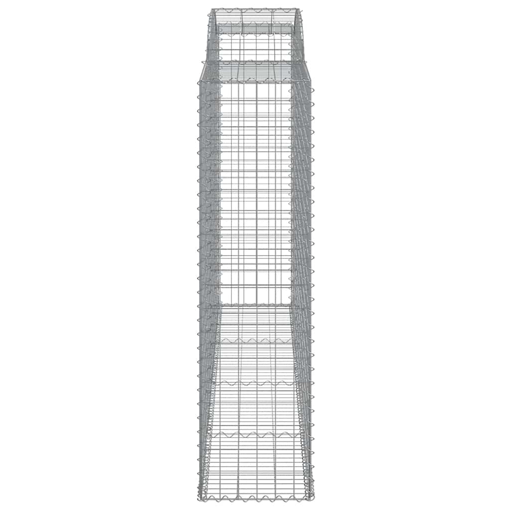 vidaXL Arched Gabion Baskets 15 pcs 300x50x180/200 cm Galvanised Iron