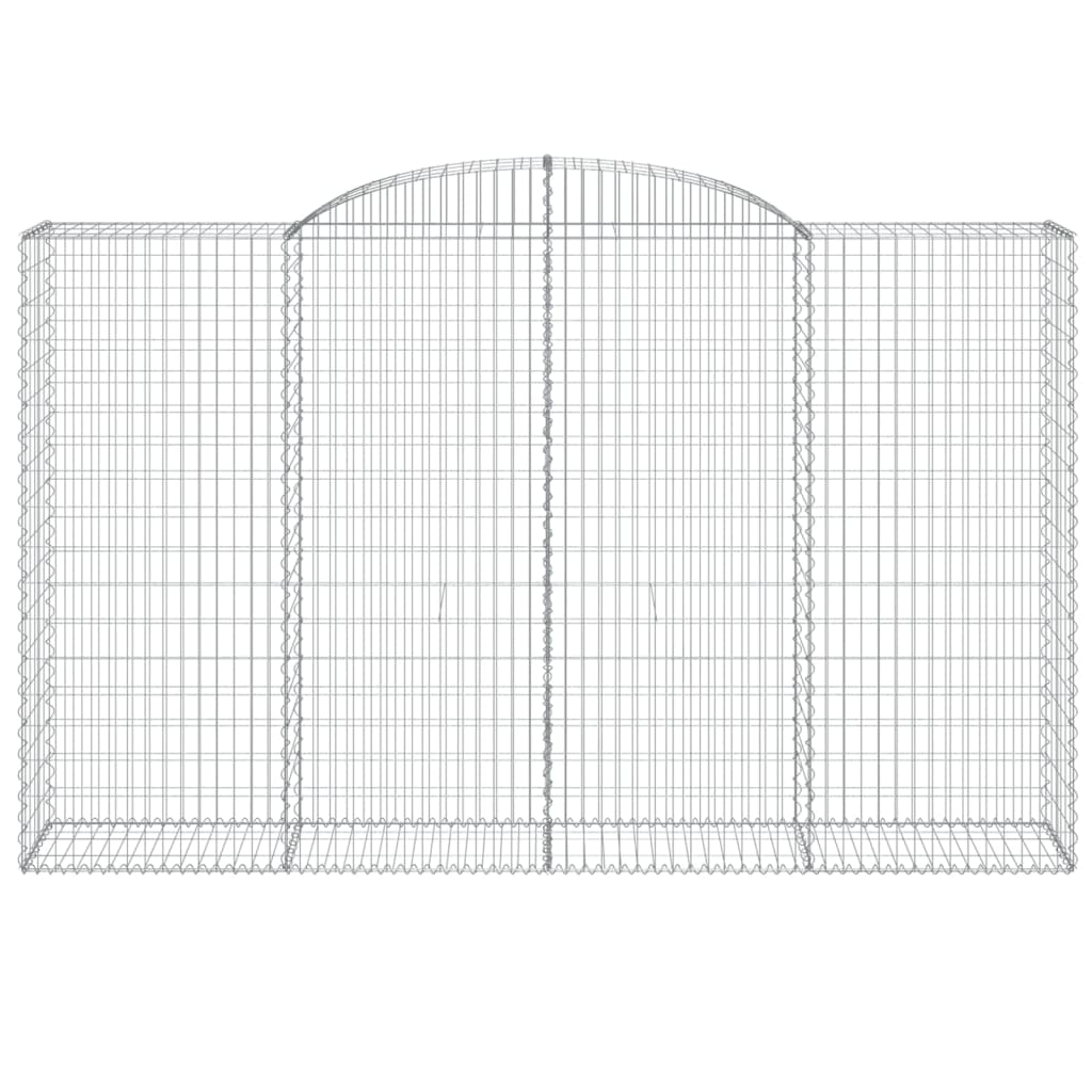 vidaXL Arched Gabion Baskets 17 pcs 300x50x180/200 cm Galvanised Iron