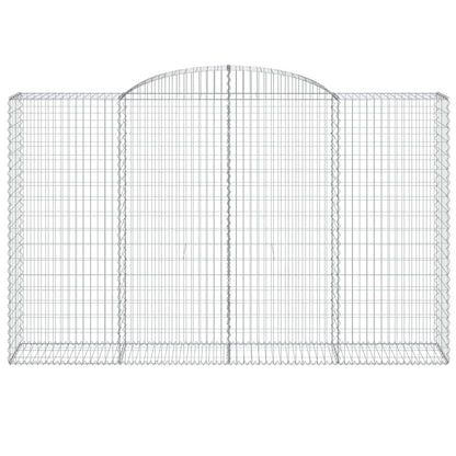 vidaXL Arched Gabion Baskets 17 pcs 300x50x180/200 cm Galvanised Iron