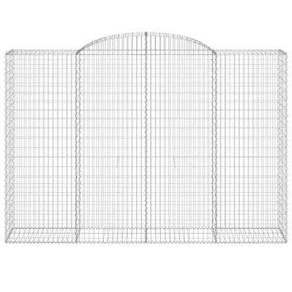 vidaXL Arched Gabion Baskets 2 pcs 300x50x200/220 cm Galvanised Iron