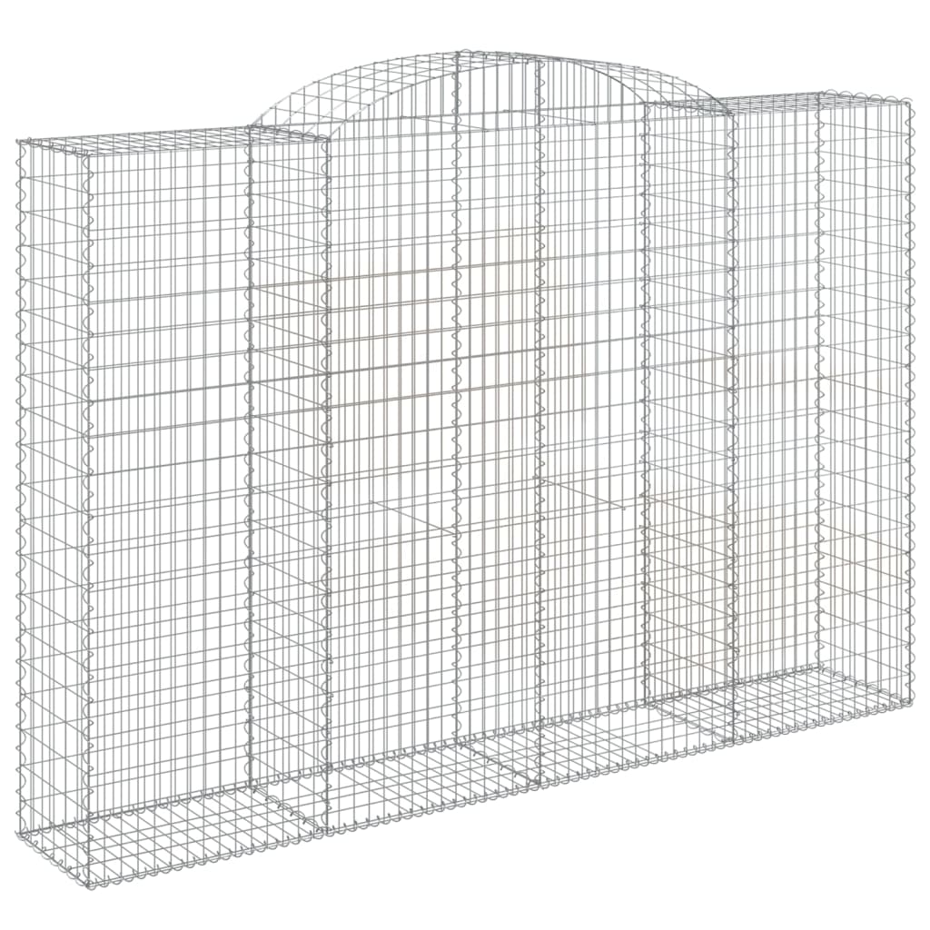vidaXL Arched Gabion Baskets 3 pcs 300x50x200/220 cm Galvanised Iron