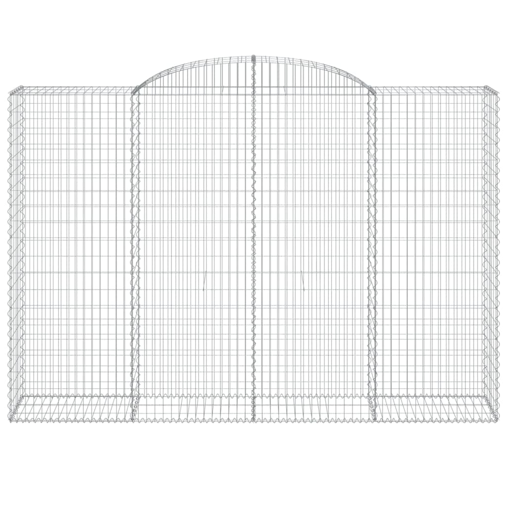 vidaXL Arched Gabion Baskets 3 pcs 300x50x200/220 cm Galvanised Iron
