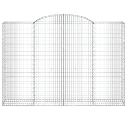 vidaXL Arched Gabion Baskets 3 pcs 300x50x200/220 cm Galvanised Iron