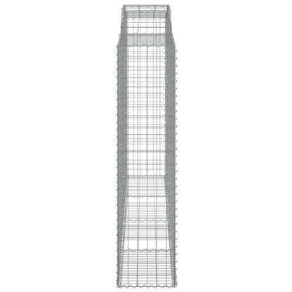 vidaXL Arched Gabion Baskets 3 pcs 300x50x200/220 cm Galvanised Iron