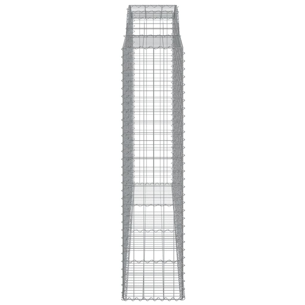 vidaXL Arched Gabion Baskets 5 pcs 300x50x200/220 cm Galvanised Iron