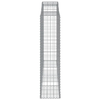 vidaXL Arched Gabion Baskets 5 pcs 300x50x200/220 cm Galvanised Iron
