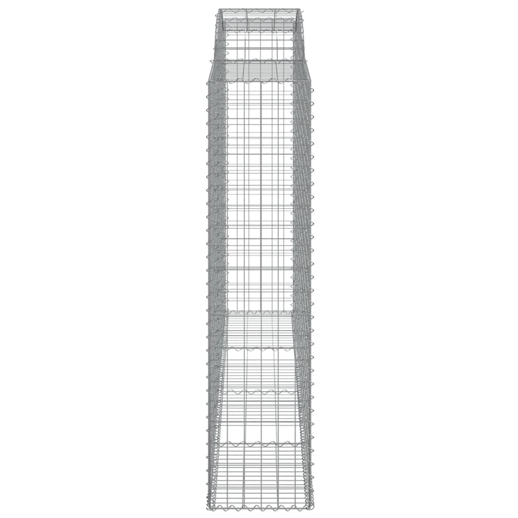 vidaXL Arched Gabion Baskets 7 pcs 300x50x200/220 cm Galvanised Iron