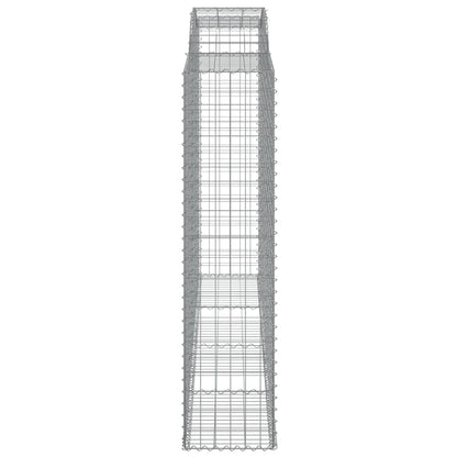 vidaXL Arched Gabion Baskets 7 pcs 300x50x200/220 cm Galvanised Iron