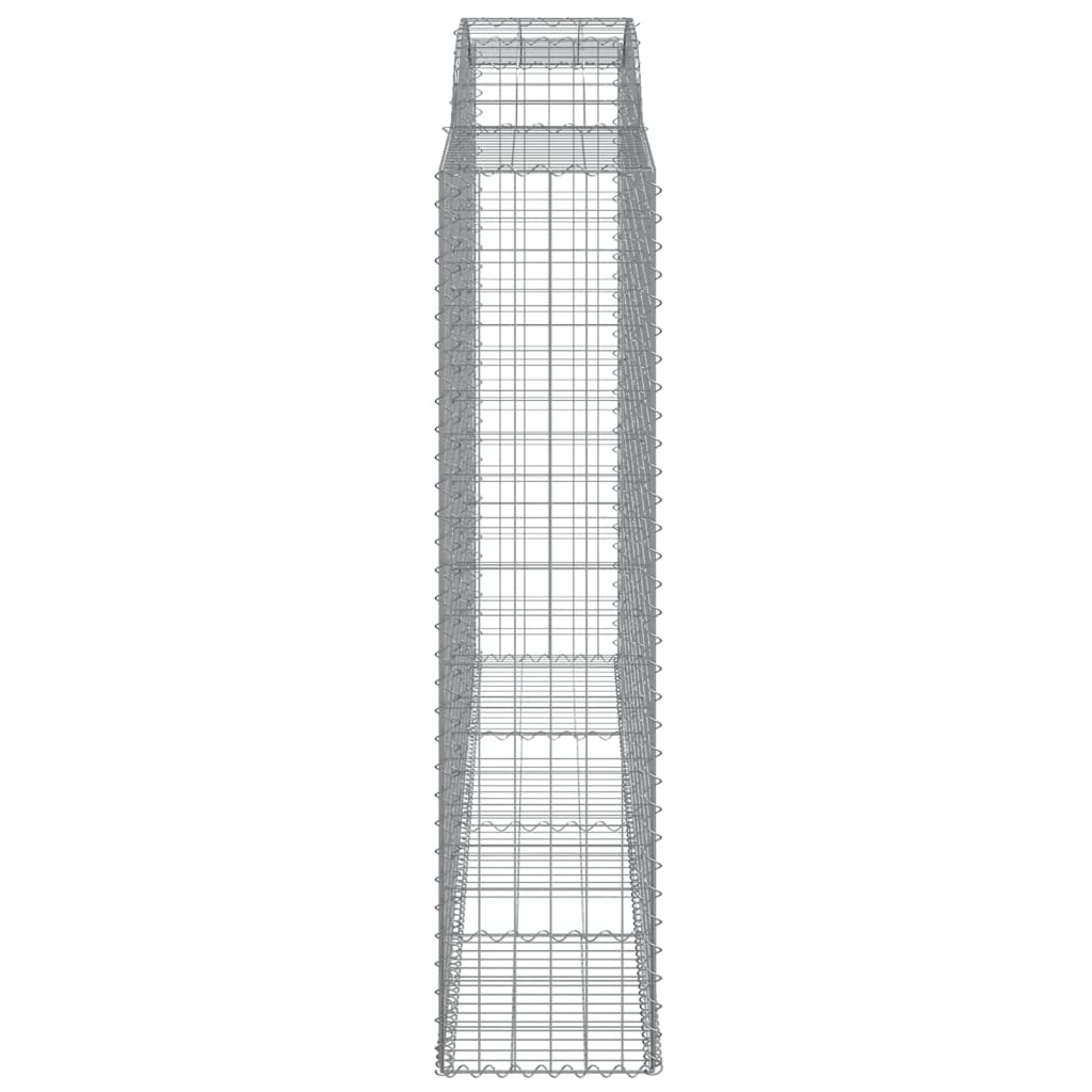 vidaXL Arched Gabion Baskets 10 pcs 300x50x200/220 cm Galvanised Iron