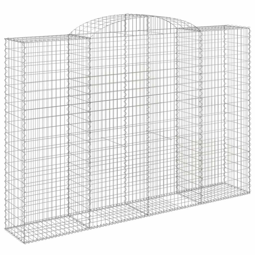 vidaXL Arched Gabion Baskets 12 pcs 300x50x200/220 cm Galvanised Iron