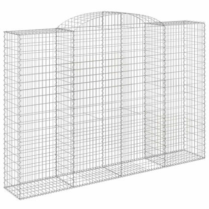 vidaXL Arched Gabion Baskets 12 pcs 300x50x200/220 cm Galvanised Iron