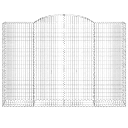 vidaXL Arched Gabion Baskets 12 pcs 300x50x200/220 cm Galvanised Iron