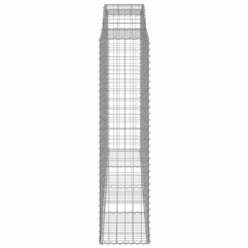 vidaXL Arched Gabion Baskets 12 pcs 300x50x200/220 cm Galvanised Iron