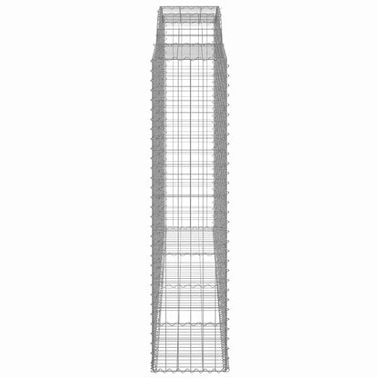 vidaXL Arched Gabion Baskets 12 pcs 300x50x200/220 cm Galvanised Iron
