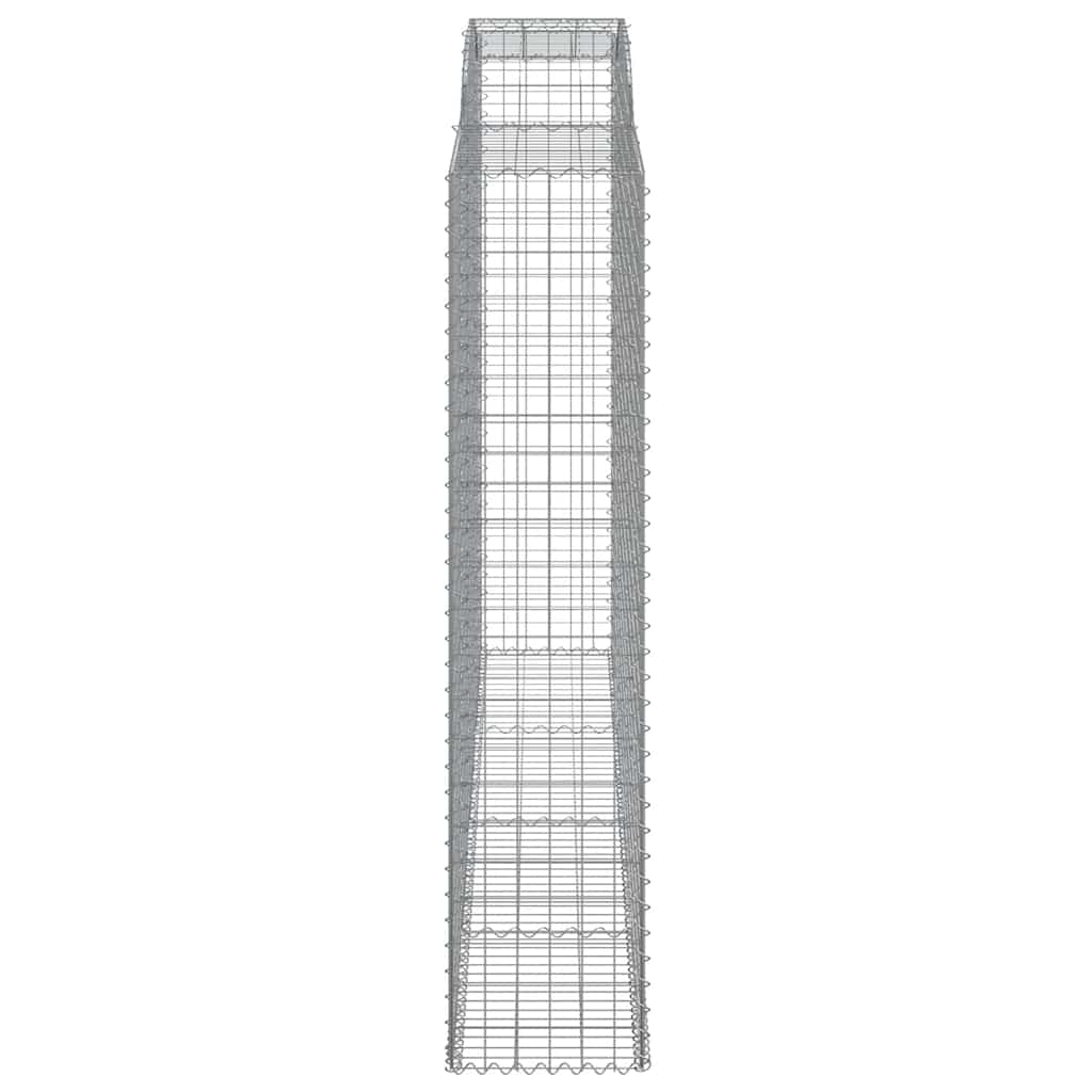 vidaXL Arched Gabion Baskets 4 pcs 300x50x220/240 cm Galvanised Iron