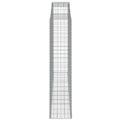 vidaXL Arched Gabion Baskets 4 pcs 300x50x220/240 cm Galvanised Iron