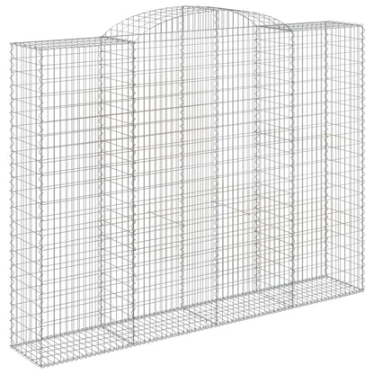 vidaXL Arched Gabion Baskets 6 pcs 300x50x220/240 cm Galvanised Iron