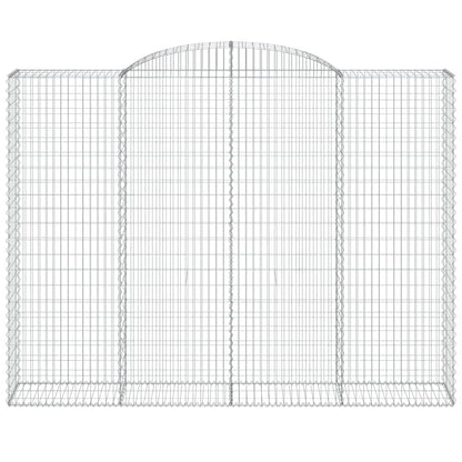 vidaXL Arched Gabion Baskets 6 pcs 300x50x220/240 cm Galvanised Iron
