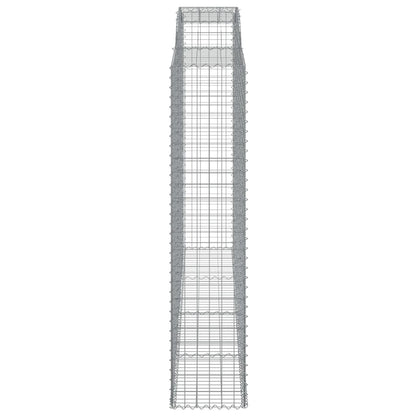 vidaXL Arched Gabion Baskets 6 pcs 300x50x220/240 cm Galvanised Iron