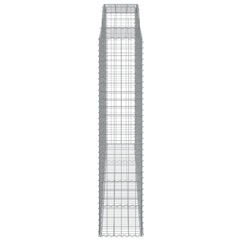 vidaXL Arched Gabion Baskets 7 pcs 300x50x220/240 cm Galvanised Iron