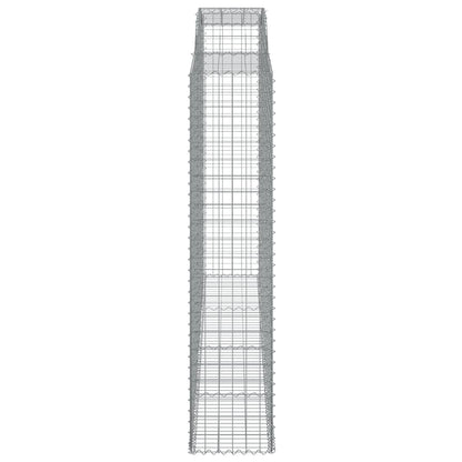 vidaXL Arched Gabion Baskets 7 pcs 300x50x220/240 cm Galvanised Iron